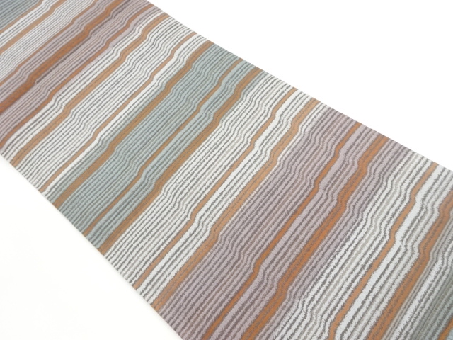 JAPANESE FUKURO OBI / WOVEN ABSTRACT STRIPE